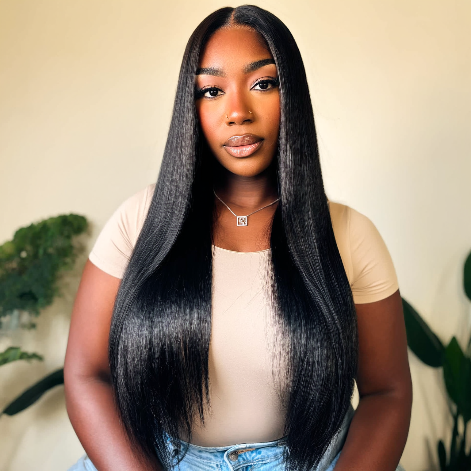 Fully Customised 2x6 Closure Glueless Straight Wig