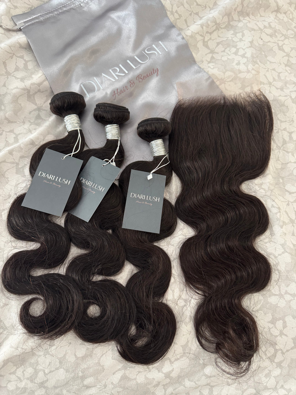The Bouncy Body Wave HD Closure + 3 Bundles Install Set