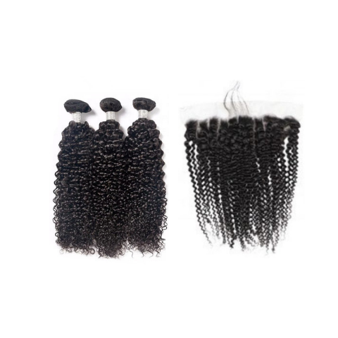 Kinky Curly Bundles and Frontal Deal